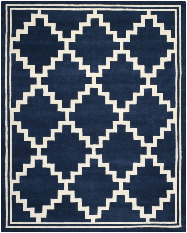 Safavieh Chatham Navy & Ivory 5& x 5& Square Rug