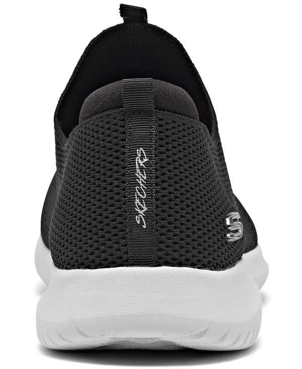 Skechers Women's Ultra Flex First Take Slip on Sneaker, Black/White