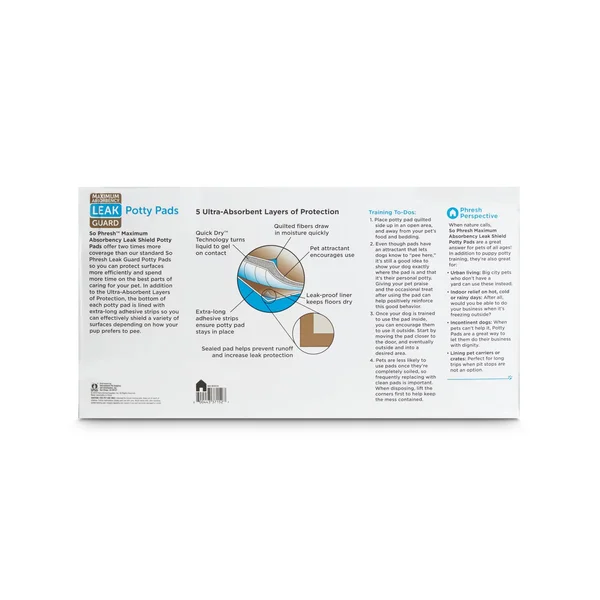 So Phresh Maximum Absorbency XX-Large Leak Shield Potty Pads, Count of 72