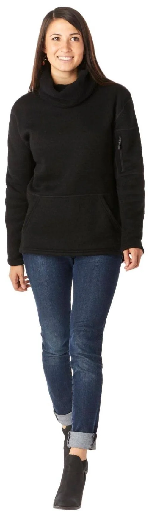 Smartwool Hudson Trail Pullover Fleece Sweater - Women's Black - XL