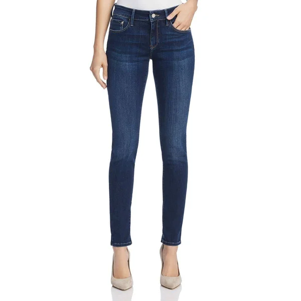 Mavi Alexa Mid-Rise Skinny in Dark Supersoft Jeans - Blue
