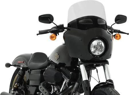 Memphis Shades MEP87310 Vented Windshield for Road Warrior Fairing - 23cm . - Dark Black Smoke