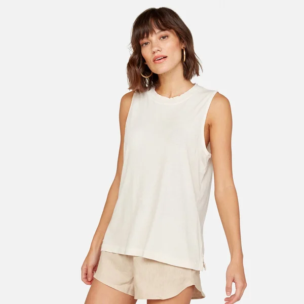 Organic Cotton Vintage Tank Bone - S