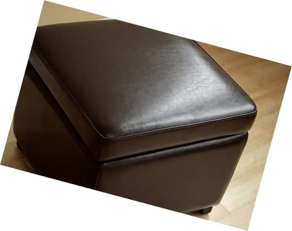 Baxton Studio Storage Cube Ottoman in Black