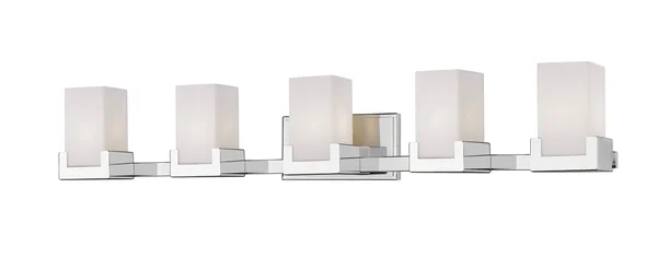 New Zlite Product Peak Collection 5 Light Vanity in Chrome Finish