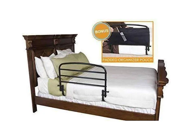 Stander 30x22 Home Safety Adult Bed Rail with Padded Organizer Pouch