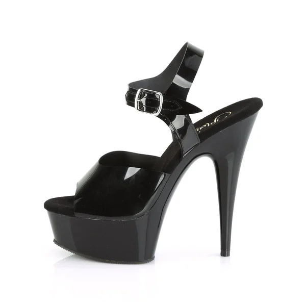 DELIGHT-608N - 6x22 Heel, 1 3/4x22 Platform Ankle Strap - White 5