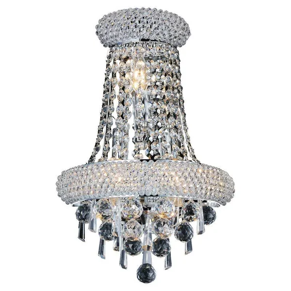 CWI Lighting 8040W12C-B Kingdom 3 Light Wall Sconce with Chrome Finish
