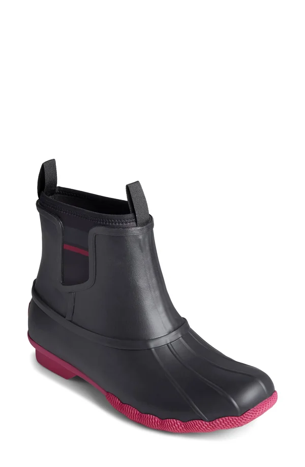 Women's Sperry Saltwater Chelsea Duck Boot - Size 7 M - Black