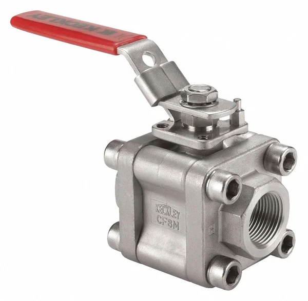 Keckley - BVM3SWFSSRGSL-075 - Ball Valve, 316 Stainless Steel, Inline, 3-Piece, Pipe Size 3/4 in