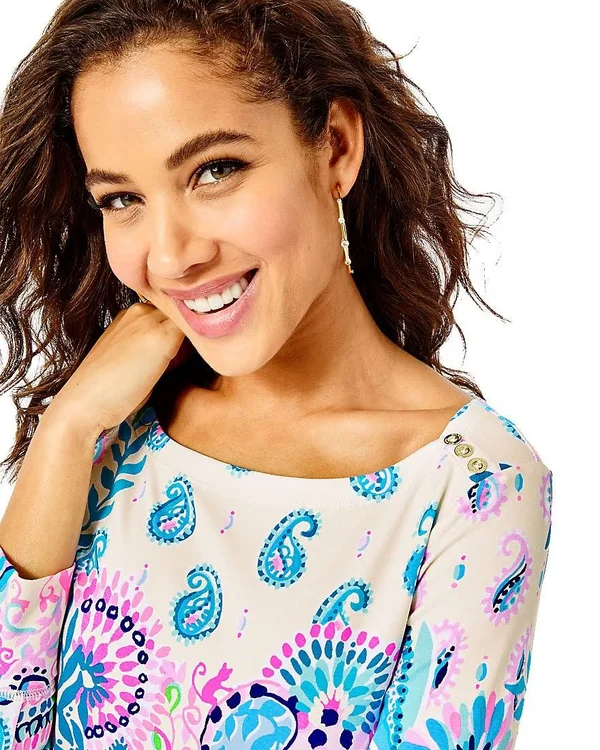 Lilly Pulitzer UPF 50+ Sophie Dress (Size S) (Macadamia Haute Cature Engineered Dress)