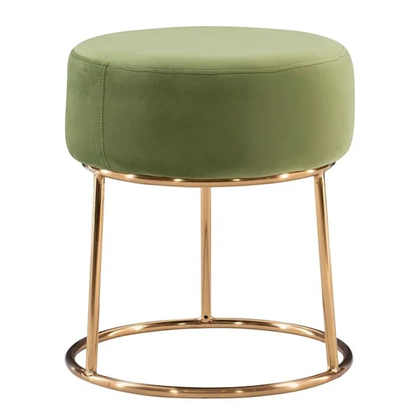 Riverbay Furniture Metal Accent Vanity Stool in Green