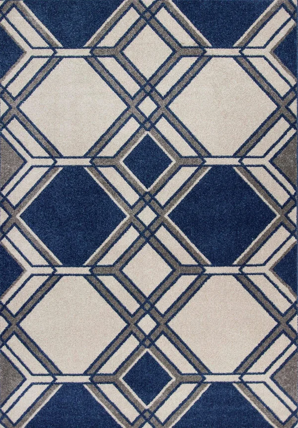 Kas Lucia 2768 Ivory Denim Grant Rug - 6 ft 7 in x 9 ft 6 in