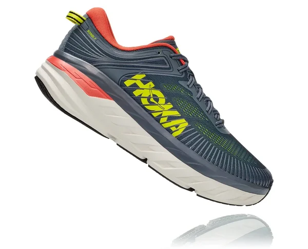 Hoka One One Men's Bondi (Wide) 7 Turbulence-Chili - 7