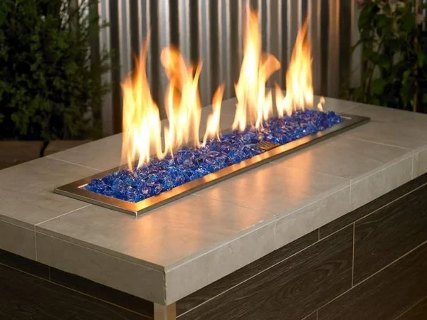 American Fire Glass CG-TURQUOISE-M-10-J Fire Glass