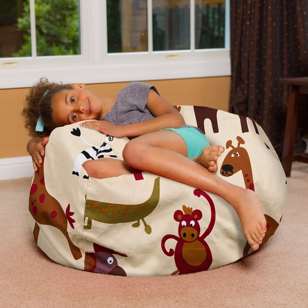 Posh Creations Bean Bag Chair - White, Size: XL-48in