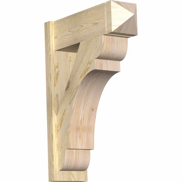 Ekena Millwork OUT08X24X32OLY03RDF 8x22W x 24x22D x 32x22H Olympic Rough Sawn Arts and Crafts Outlooker - Douglas Fir