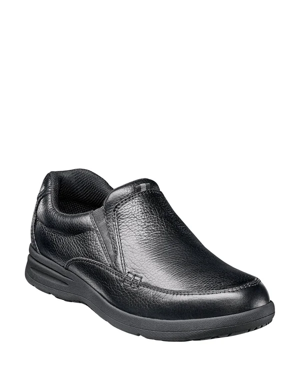 Men's Nunn Bush Cam Moc Toe Slip On - Size: 14, Black