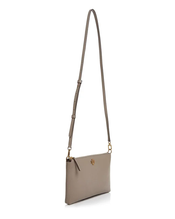 Tory Burch Kira Small Pebbled Leather Top-Zip Crossbody - Jackfruit/Gold
