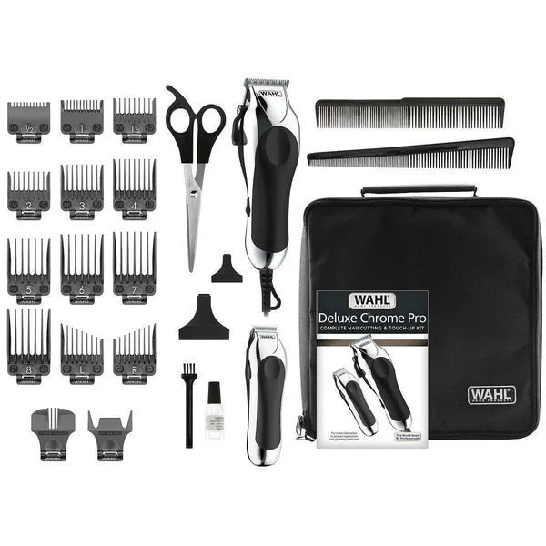 Wahl Hair Cutting & Touch Up Kit, Complete, Deluxe Chrome Pro