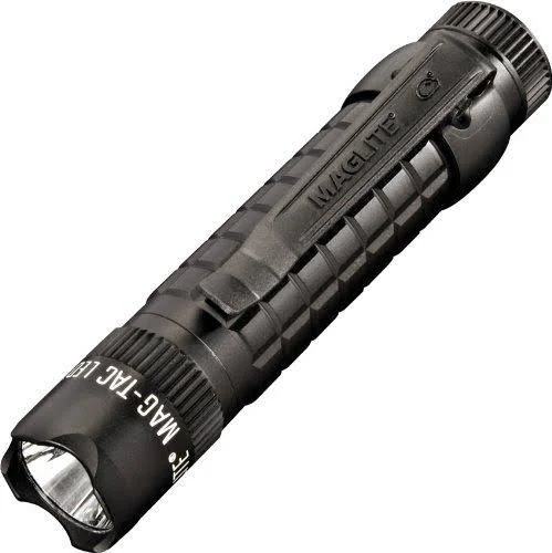 Maglite Mag-Tac LED 2-Cell CR123 Flashlight - Crowned-Bezel - Matte Bla