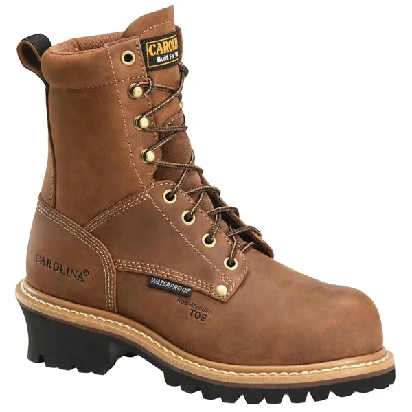Women's Carolina 8x22 Composite Toe WP Logger Work Boot CA1435 - 10 W