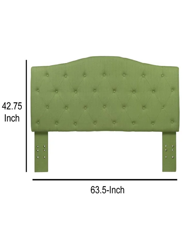 Contemporary Full Queen Headboard Green
