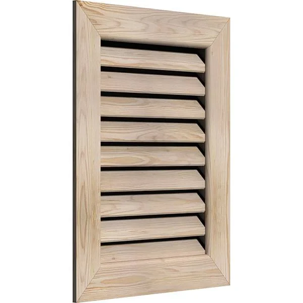 Ekena Millwork GVWVE36X2201SFUPI 36x22W x 22x22H Vertical Gable Vent (41x22W x 27x22H Frame Size): Unfinished - Functional, Smoot