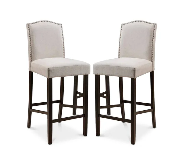 Labar Bar Stool (Set of 2) - Quick Ship - Ivory