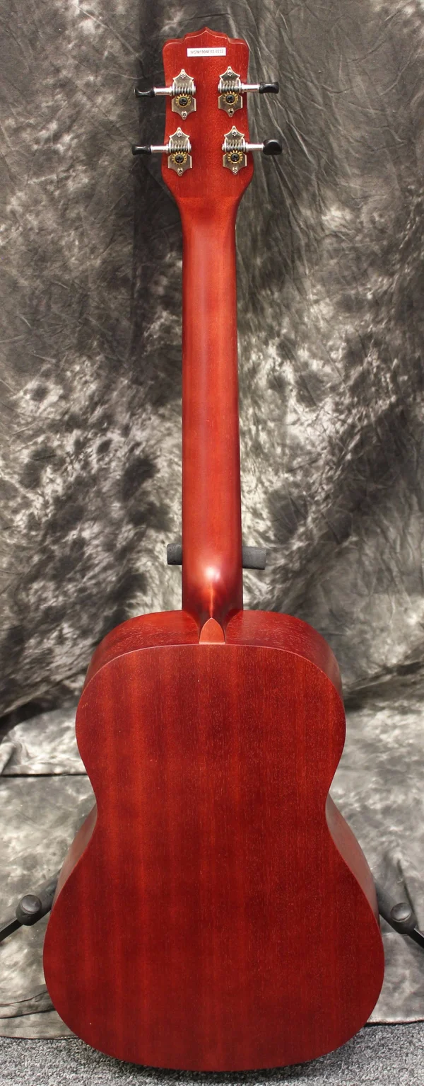 Luna Uke Vintage Mahogany Ukulele - Baritone - Red Satin
