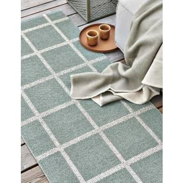 Pappelina - ADA Rug Army & Stone Metallic 70 x 225cm - Plastic - Green, Recycled Plastic - Green/Green