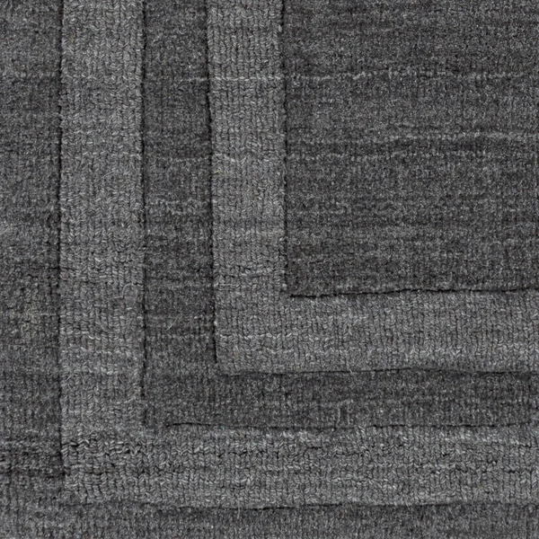 Modern BHS-0061938 Tufted Wool Charcoal Border Accent Rug, 8' x 11'