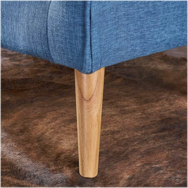 Noble House 2-Seat Muted Blue Fabric Loveseat