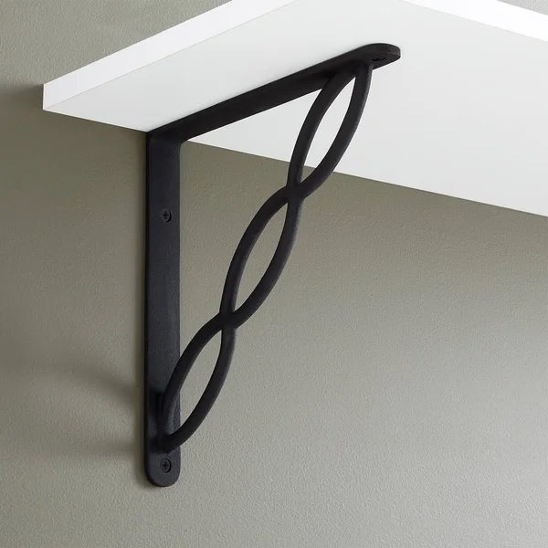 10x22 Cassell Cast Iron Shelf Bracket - White Powder Coat, Signature Hardware 457187