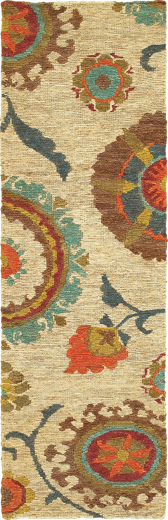 Tommy Bahama Valencia 57710 Beige/ Multi Area Rug - 3&6x22 x 5&6x22