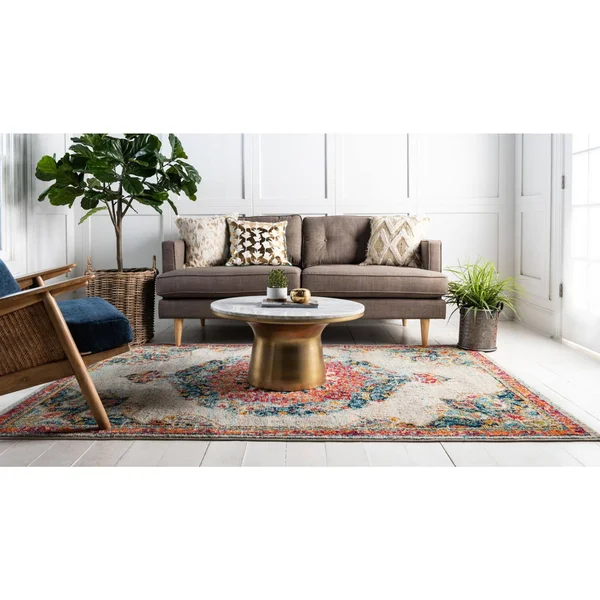 Unique Loom Penrose Alexis Ivory 10 ft. x 14 ft. Area Rug