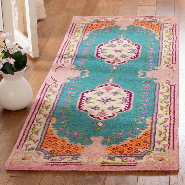 Safavieh Bellagio Blue/Pink 5 ft. x 5 ft. Square Area Rug