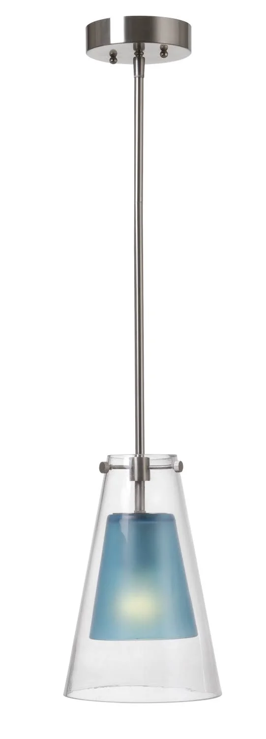 Kenroy Home 93105BLU Wolf 1 Light Mini Pendant Blue