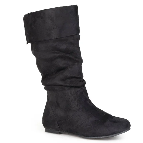 Women's Journee Collection Womens Wide Calf Slouch MicroSuede Boots 9 Black