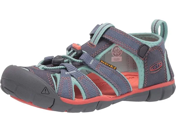 Keen Youth Seacamp II CNX Sandal - 7 - Flint Stone - Ocean Wave