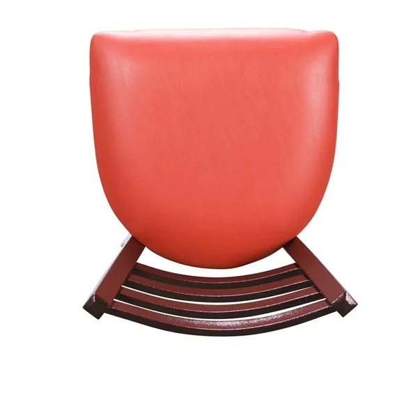 Linon Lassiter Metal Side Chair Set of Two in Antique Bronze and Red