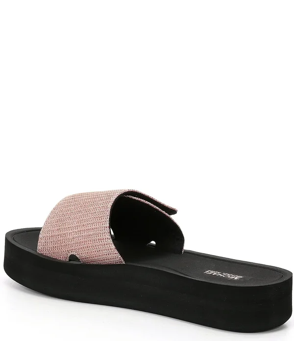 Michael Michael Kors MK Platform Slide Sandal - Black - 11 M