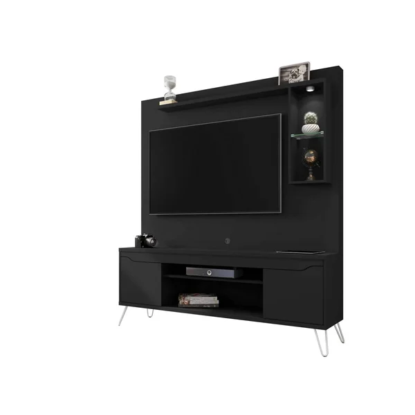 Manhattan Comfort Baxter 62.99 Freestanding Entertainment Center, Black