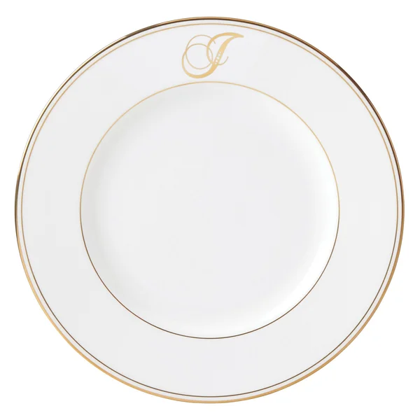 Lenox Federal Gold Script Monogram Dinnerware Dinner Plate - J