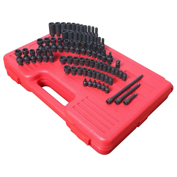 Sunex 1/4 in. Drive 74 Piece SAE/Metric Master Impact Socket Set 1874