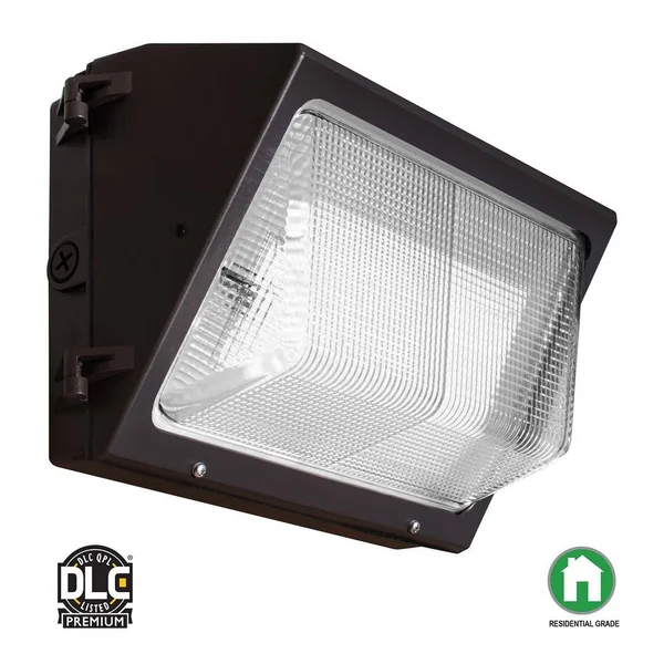 IBRIGHT 30-Watt, 200-Watt Equivalent Integrated LED Bronze Dusk to Dawn Wall Pack Light, 5000K WPGR30