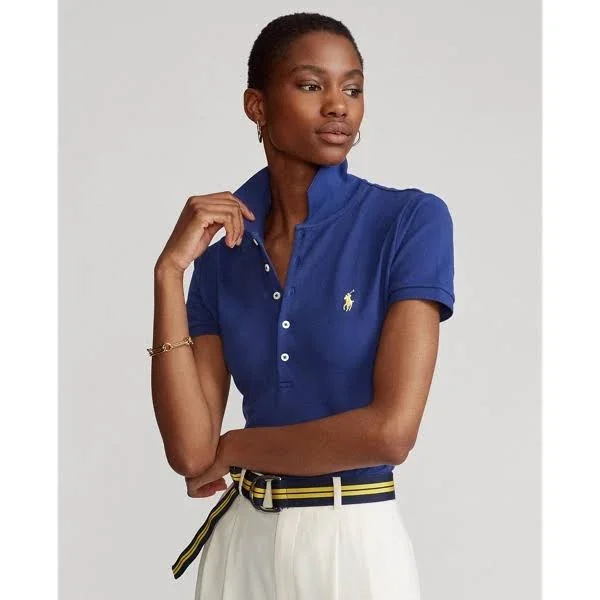 Ralph Lauren Women's Slim Fit Stretch Polo Shirt - Size S in Fall Royal/C1229