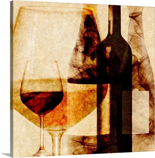 Smokey Wine I - Canvas Wall Art, 20x20, Great Big Canvas