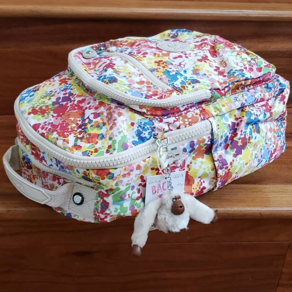 Kipling Women's Seoul Small Printed Backpack One Size Color Burst Bright