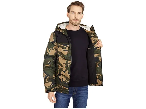 Levi&s Sherpa Fleece Hoodie Puffer Jacket - Blackcassiccamo XL